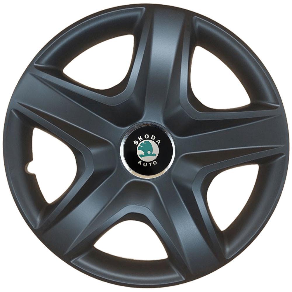 Комплект колпаков SJS R15 для Skoda 340 4 шт. Черный (108284)