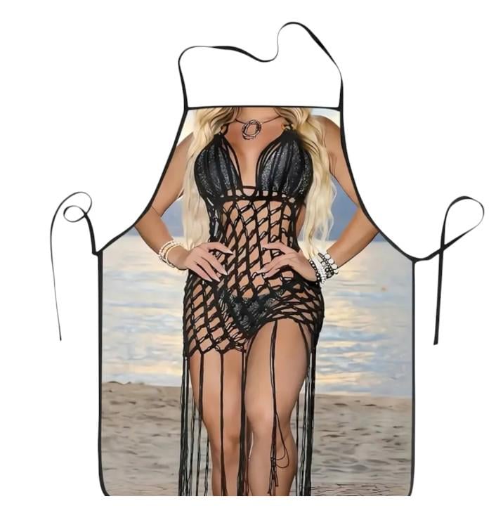 Фартук для женщин с девушкой в купальнике и в парео 72x53 см Разноцветный (348077) Фартук для женщин с девушкой в купальнике и в парео 72x53 см Разноцветный (348077)