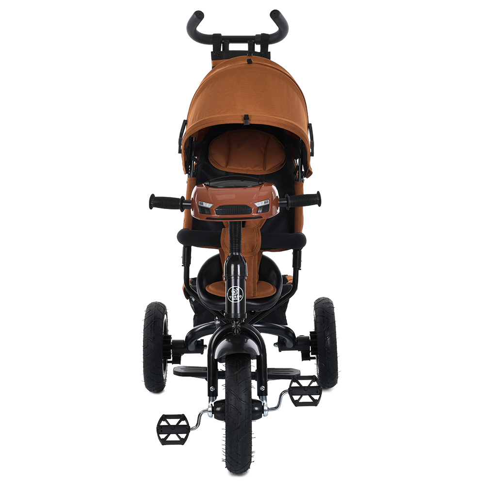 Велосипед трехколесный Turbo Trike MT 1006-11 с родительской ручкой Оранжевый - фото 2