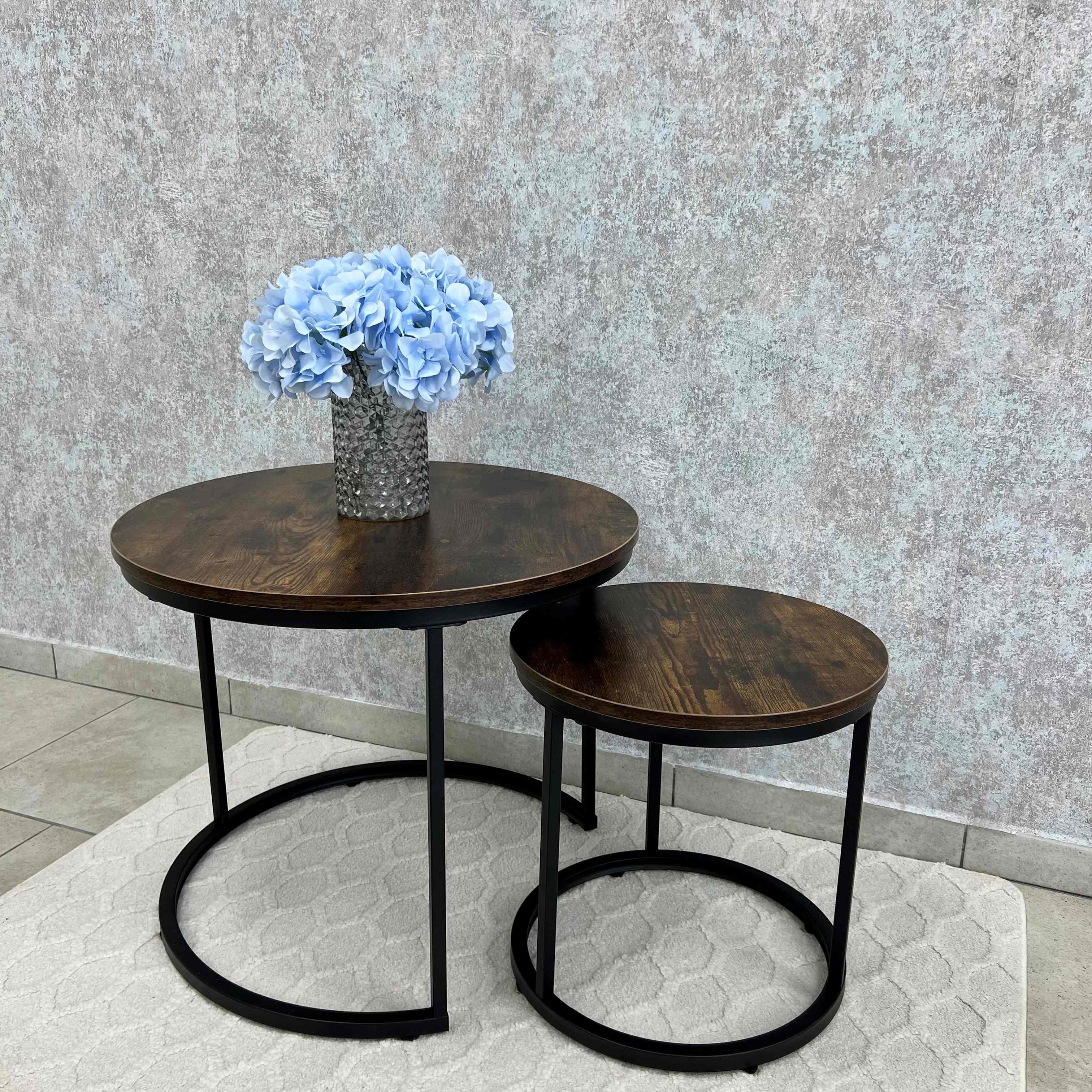 Комплект журнальних столиків LUMINARIA TWIN 2 шт. Горіх (29669003) - фото 1 Комплект журнальних столиків LUMINARIA TWIN 2 шт. Горіх (29669003) - фото 1