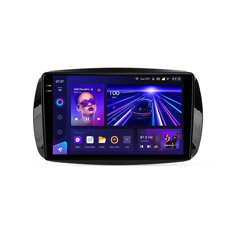 Автомагнитола штатная Teyes для Mercedes Benz Smart Fortwo 3 C453 A453 W453 2014-2020 Android CC3 2K 4/64G Wi-Fi/4G