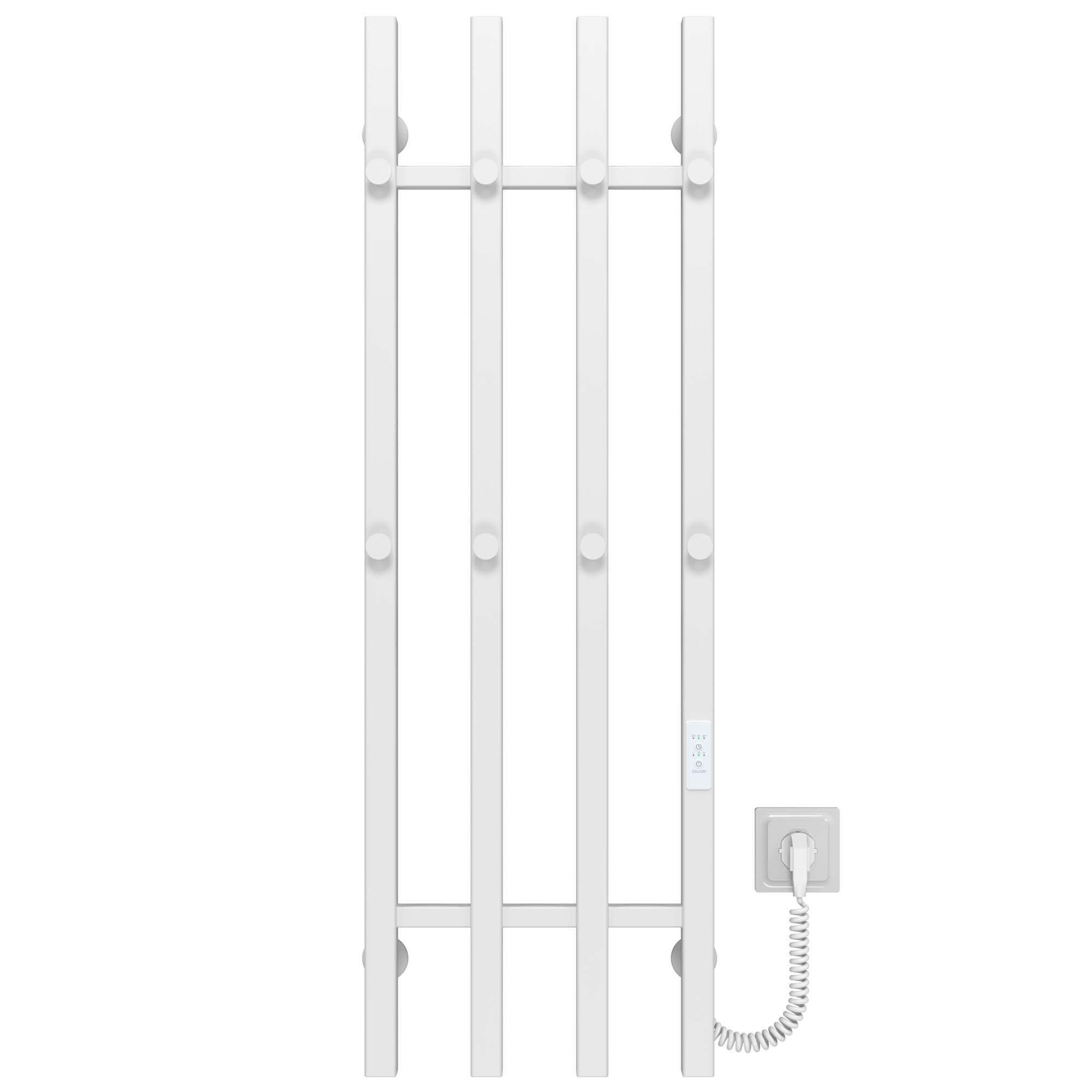 Полотенцесушитель электрический Deffi Split П4 WD04 нержавеющая сталь 300х1000 мм Белый (A.SP.100.30.4.EWR4)