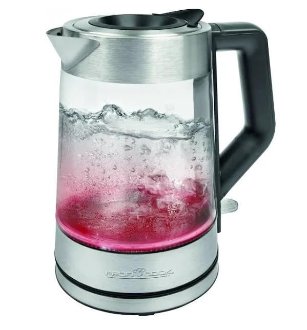 Электрочайник стеклянный с подсветкой Profi Cook 1,7 л 1850 Вт - фото 6 Электрочайник стеклянный с подсветкой Profi Cook 1,7 л 1850 Вт - фото 6