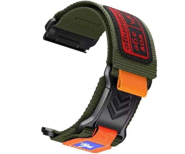 Ремешок Nylon Voyage Challenge для смарт-часов Garmin Fenix 8 51 мм/8 Pro 51 мм/Quatix 8 51 мм 26 мм Зеленый