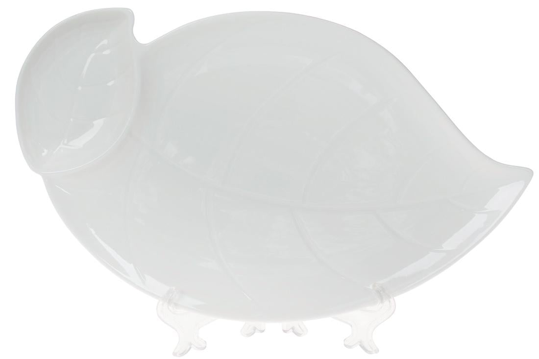 Блюдо фарфоровое сервировочное BonaDi Лист с соусником 4 шт. (988-223)