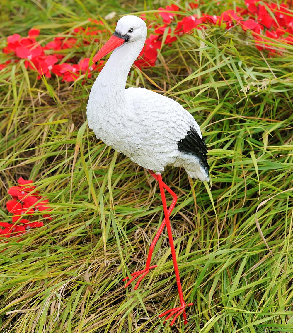 Садова фігура Лелека малий №1 на металевих лапах - фото 2