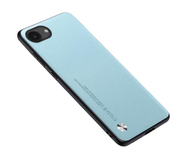 Кожаный чехол - накладка CODE Tactile Experience для iPhone 16e Мятний