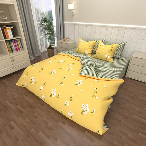 Комплект постільної білизни Vital Textile Голд Люкс бязь євро 200х220 см (BLе-591)