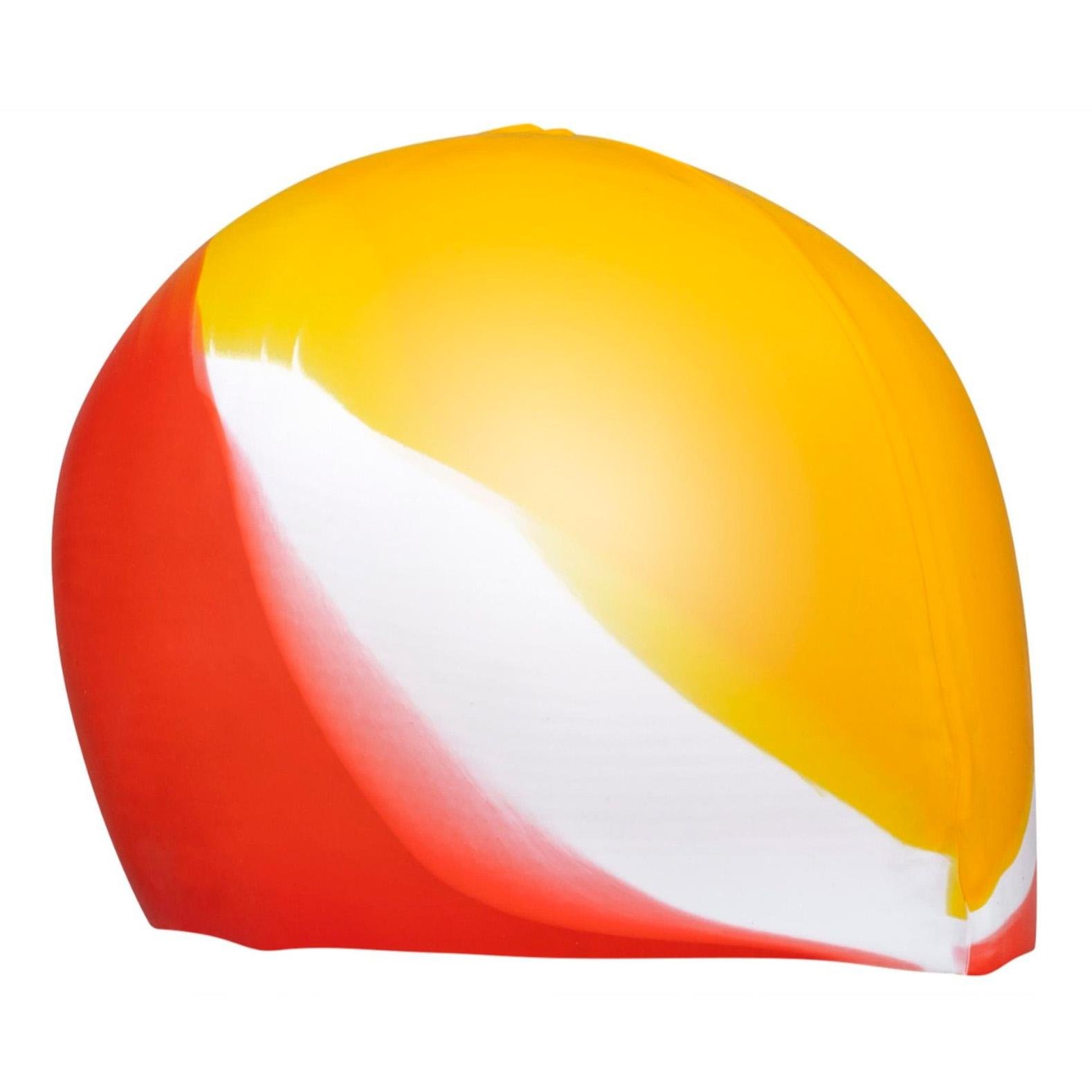 Шапочка для плавання OSPORT силіконова універсальна Жовто-червоний (26049) - фото 4