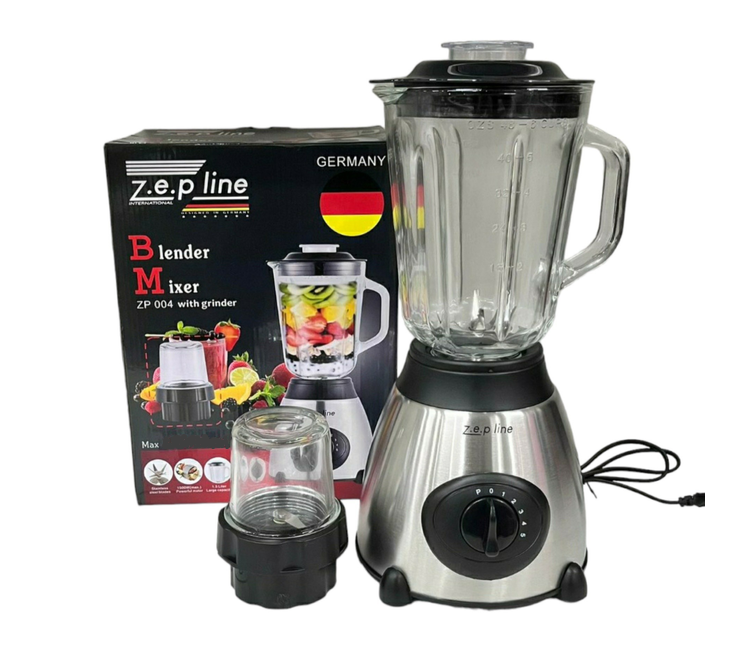 Блендер кухонный стационарный 2в1 Zepline 2000 Вт Серебристый (ZP-004) Блендер кухонный стационарный 2в1 Zepline 2000 Вт Серебристый (ZP-004)