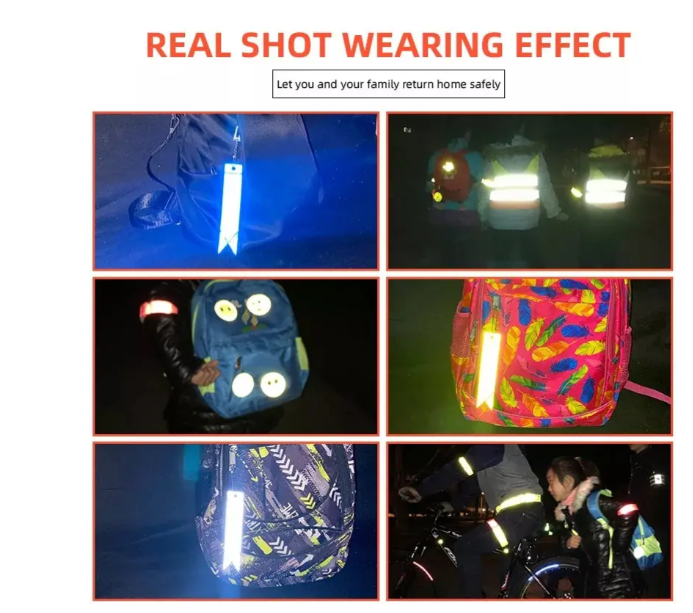 Брелок светоотражающий 10 шт. 15x3 см Разноцветный (16789/1) - фото 2