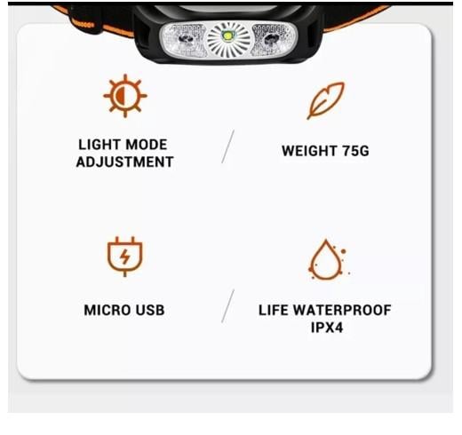 Ліхтар налобний акумуляторний LED LBS-XI W 5 W Sensor Bl IPX4 - фото 6