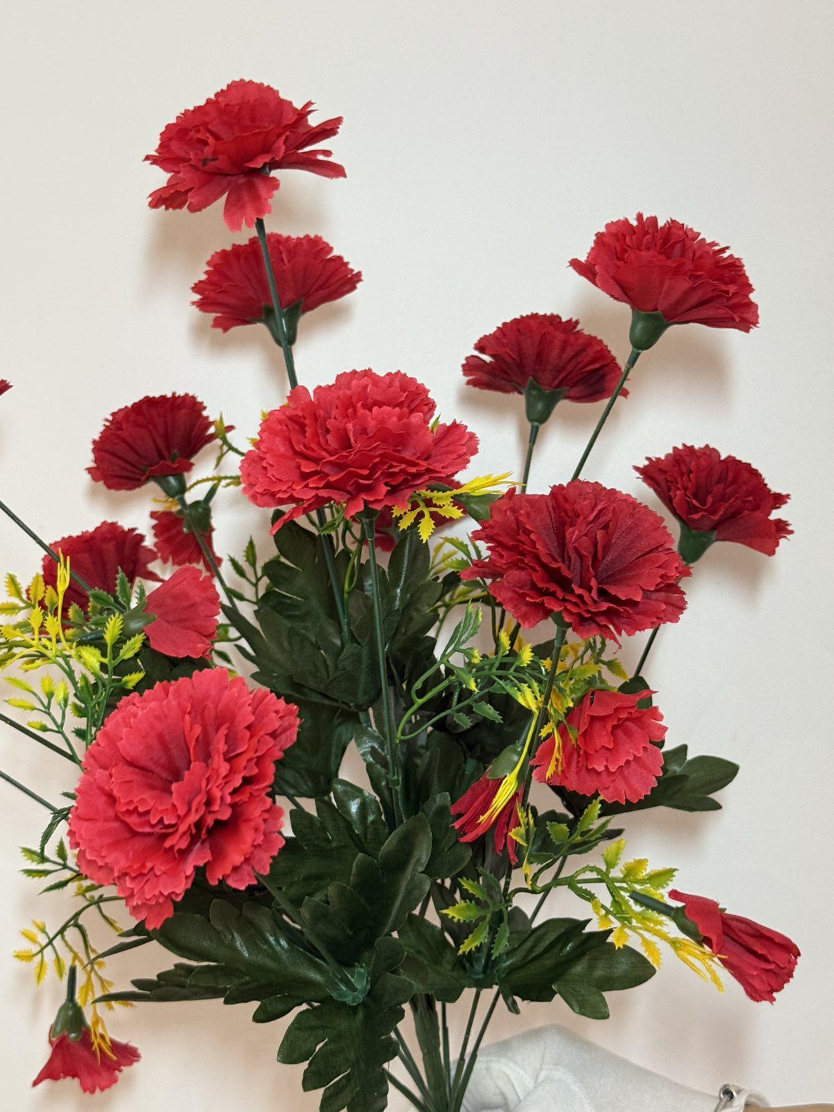 Искусственный букет Гвоздика 55 см Красный (A-261) - фото 3 Искусственный букет Гвоздика 55 см Красный (A-261) - фото 3