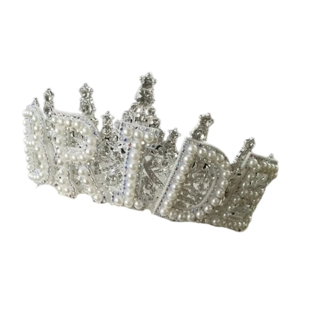 Корона для невесты ''Bride'' с жемчугом и стразами (80)