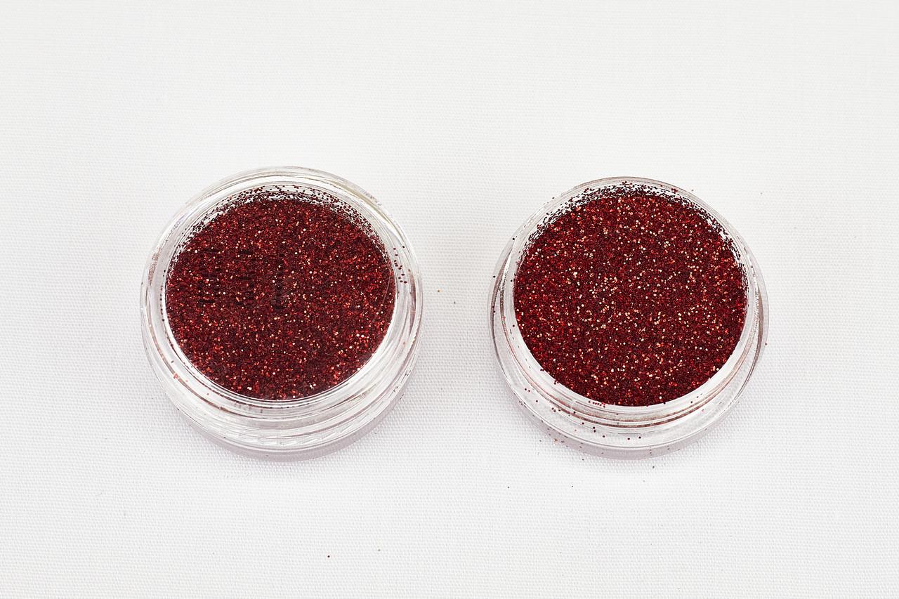 Глітер 831 0,2 мм 1/128 2 мл Червоний (078311) - фото 2