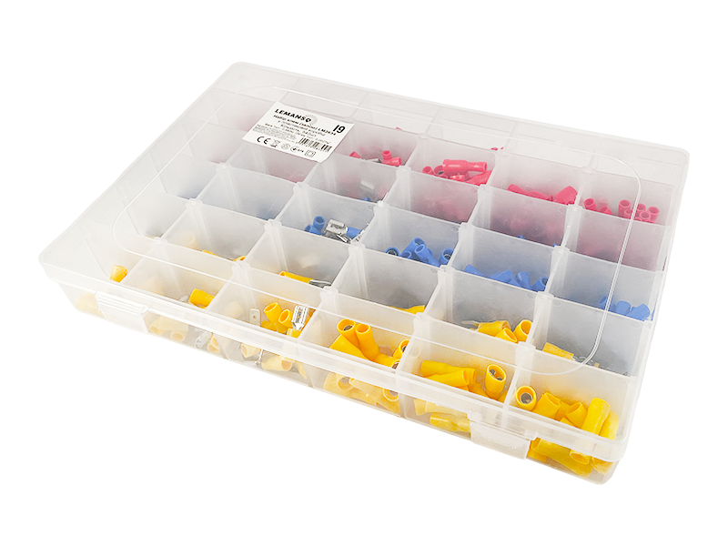 Клеммы обжимные Lemanso LM2634 железные с изоляцией 540 шт. (7060)