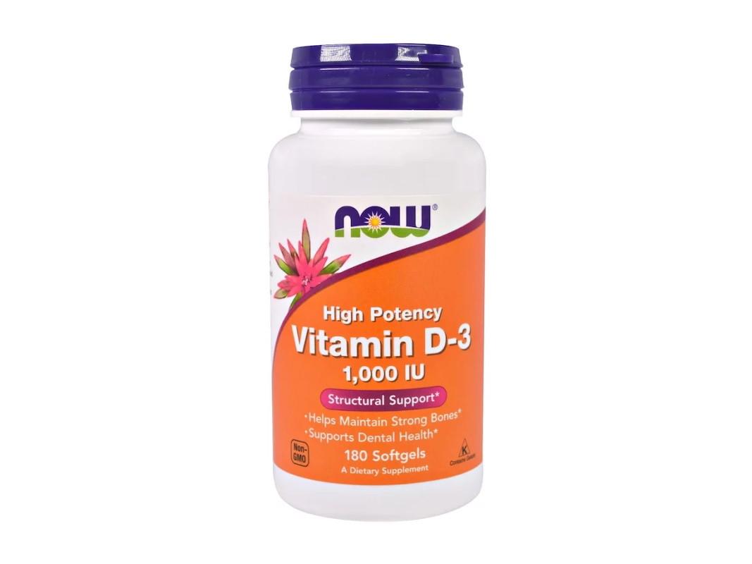 Витамин Д3/Vitamin D-3 Now Foods 1000 МЕ 180 капсул