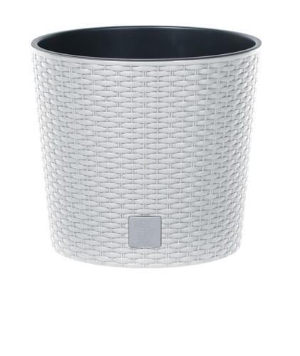 Горшок с кашпо для растений Prosperplast Rato Round 7,5 л/8,7 л Белый (5905197899916)