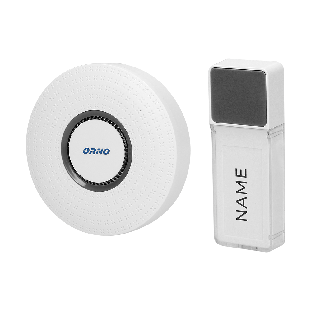 Дзвінок бездротовий ORNO TORINO 2 AC OR-DB-FX-153 58 тоновий Білий
