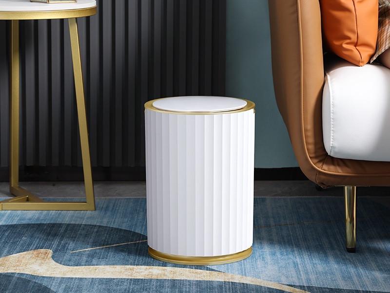 Відро для сміття сенсорне JAH Nordic кругле 9 л Біло-золотий - фото 9 Відро для сміття сенсорне JAH Nordic кругле 9 л Біло-золотий - фото 9
