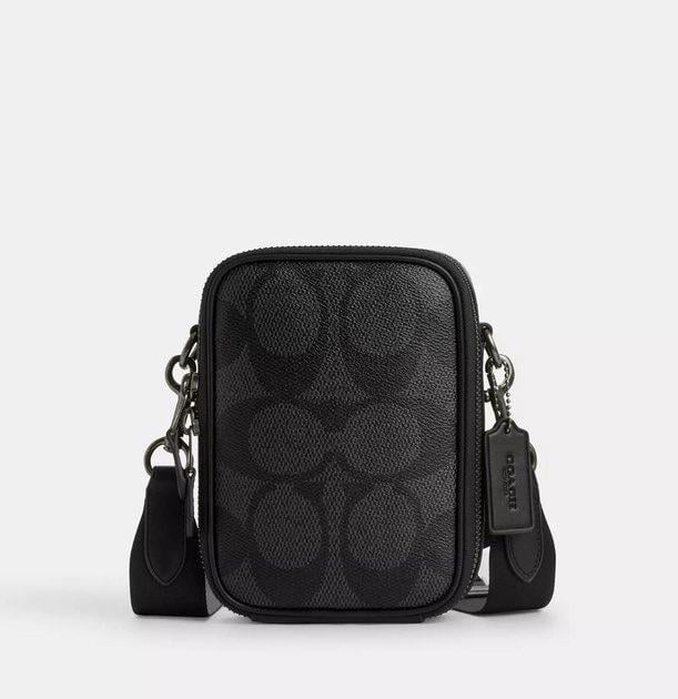 Сумка кожаная Coach STANTON MAXI SIG 18х13х6 см Черный (8847729)