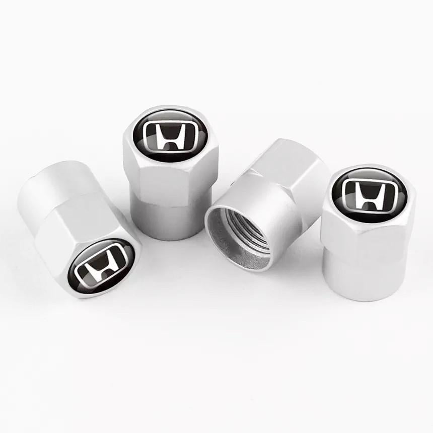 Набор колпачков на ниппель SUNROZ Caps для автомобиля Honda Short 4 шт. Silver matte (A67010m) Набор колпачков на ниппель SUNROZ Caps для автомобиля Honda Short 4 шт. Silver matte (A67010m)