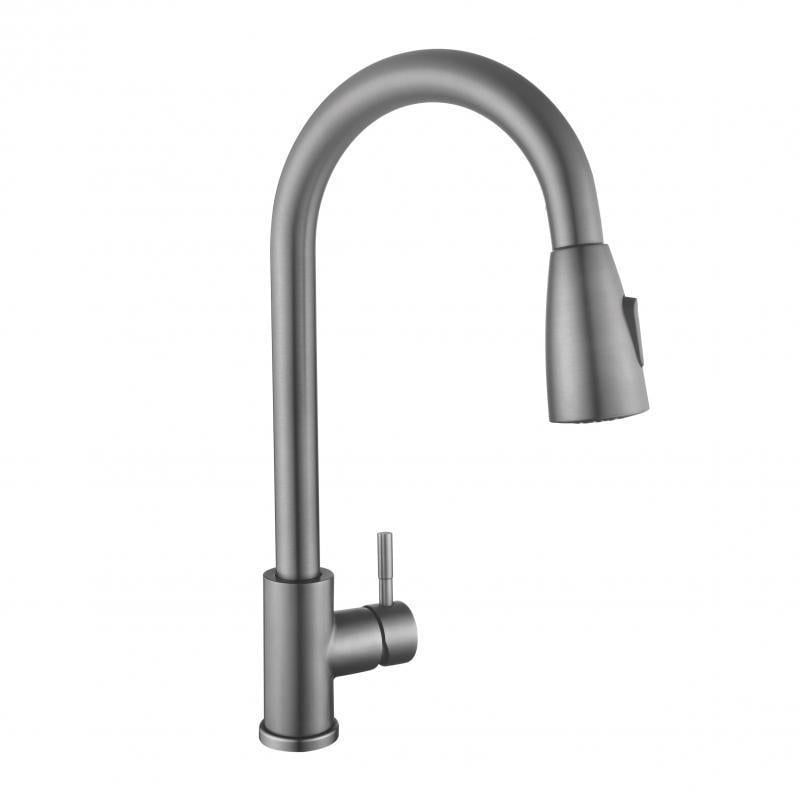Смеситель для кухни Lidz Aria 015FL k35 с выдвижным изливом Graphite (LDARI015FLGRP49560)