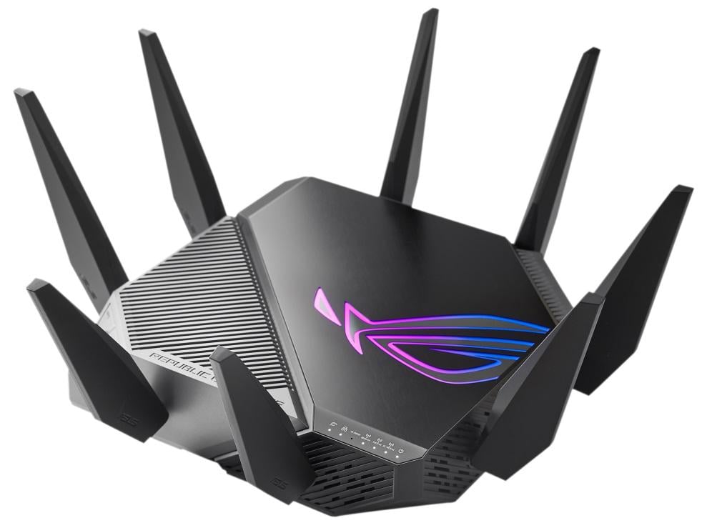 Роутер Asus ROG Rapture GT-AXE11000 Wi-Fi 6E до 11000 MB/s 4xGLan 1xGWan 2xUSB 3.2 8 внешних антенн Black