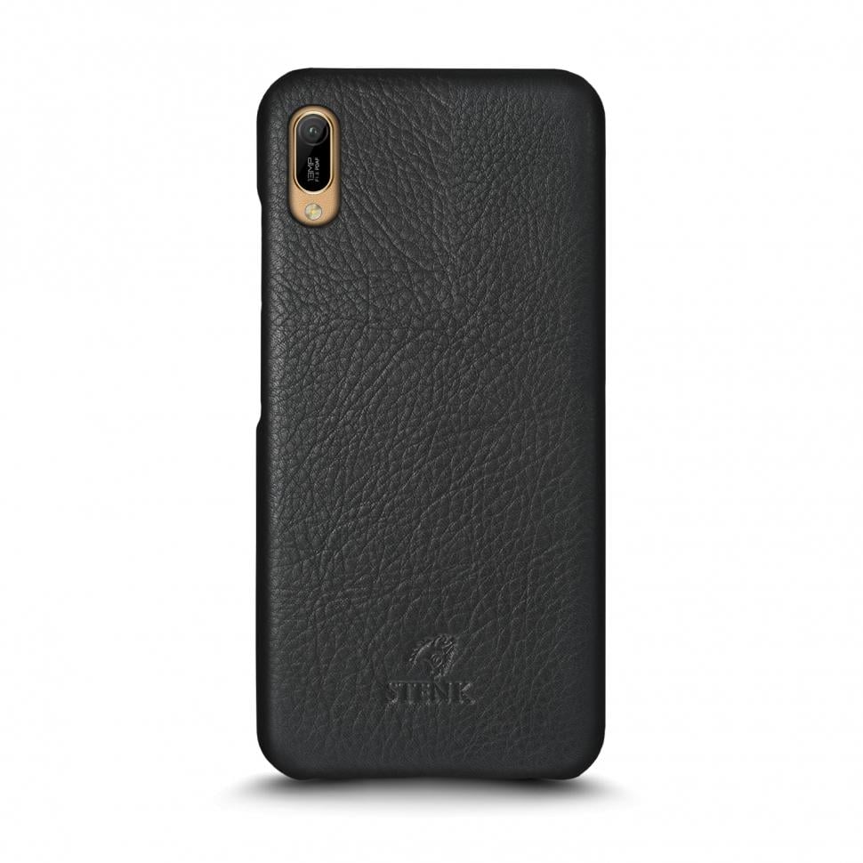 Шкіряна накладка Stenk Cover для HuaWei Y6 (2019) Чорний (69295)