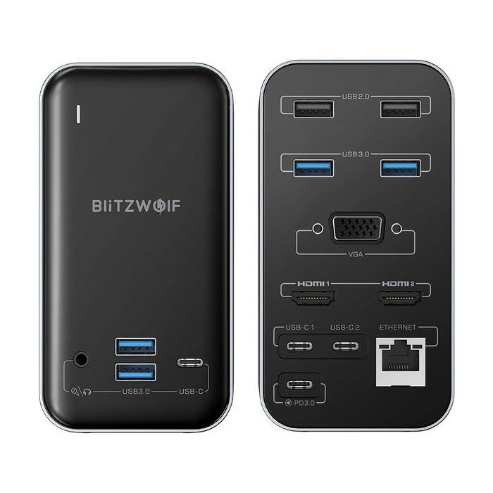 USB-хаб Blitzwolf BW-TH14 15в1 VGA/HDMI/USB-C PD