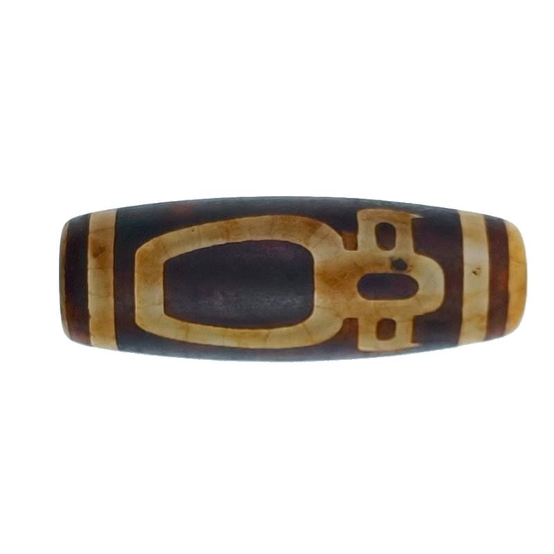 Бусина Дзи Богатство 4 см Коричневый (C5588)