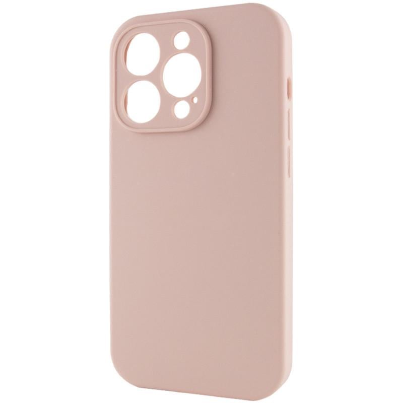 Чехол Silicone Case Full Camera Protective (AA) NO LOGO для Apple iPhone 15 Pro Max (6.7") Розовый | Pink Sand
