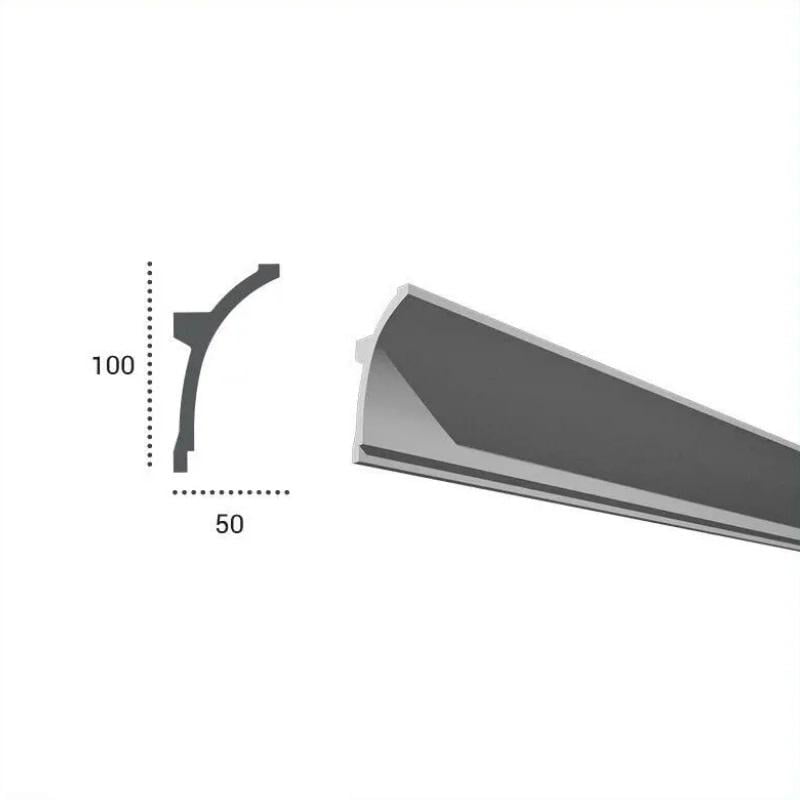 Карниз поліуретановий Tesori для LED освітлення 100x50x2000 мм (KF 704) - фото 2