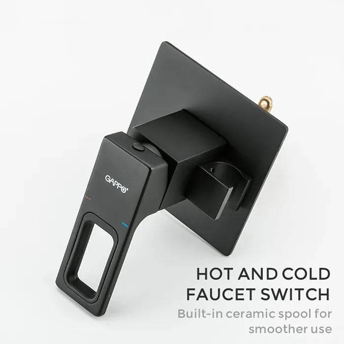 Змішувач прихованого монтажу Gappo G 7217-6 для біде матовий Чорний - фото 3 Змішувач прихованого монтажу Gappo G 7217-6 для біде матовий Чорний - фото 3