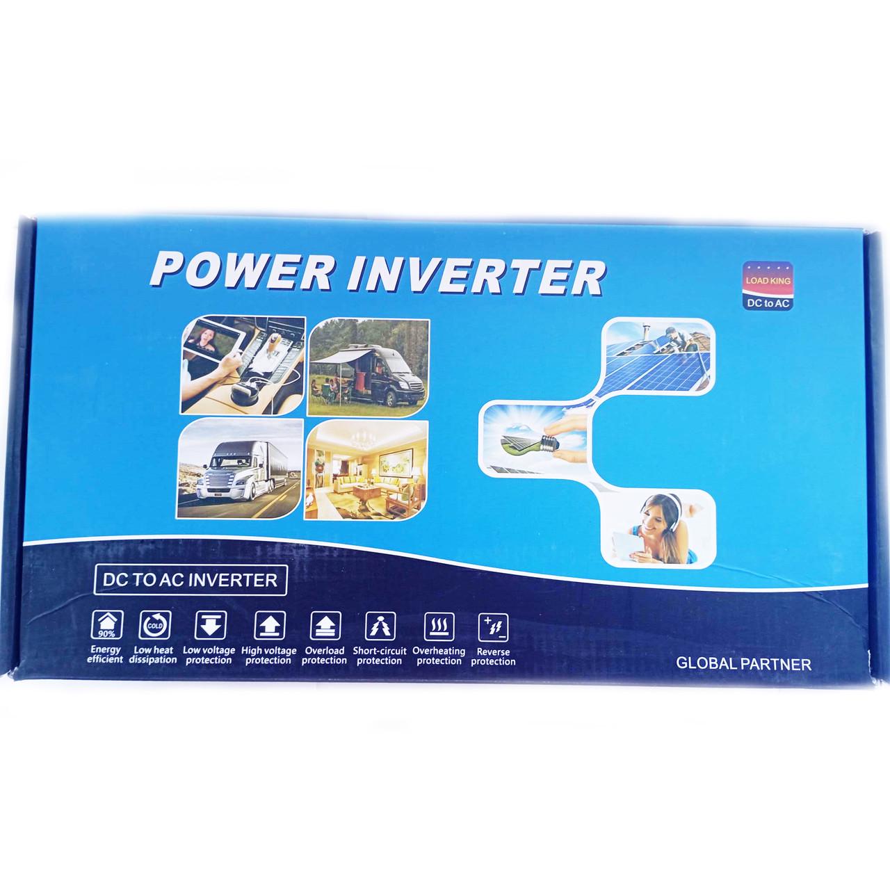 Инвертор для дома Power Inverter 4000W 001 12V-220V модифицированный синус 2 розетки - фото 4