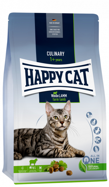 Корм сухой для взрослых кошек Happy Cat Culinary Weide Lamm с ягненком 300 г (70547)