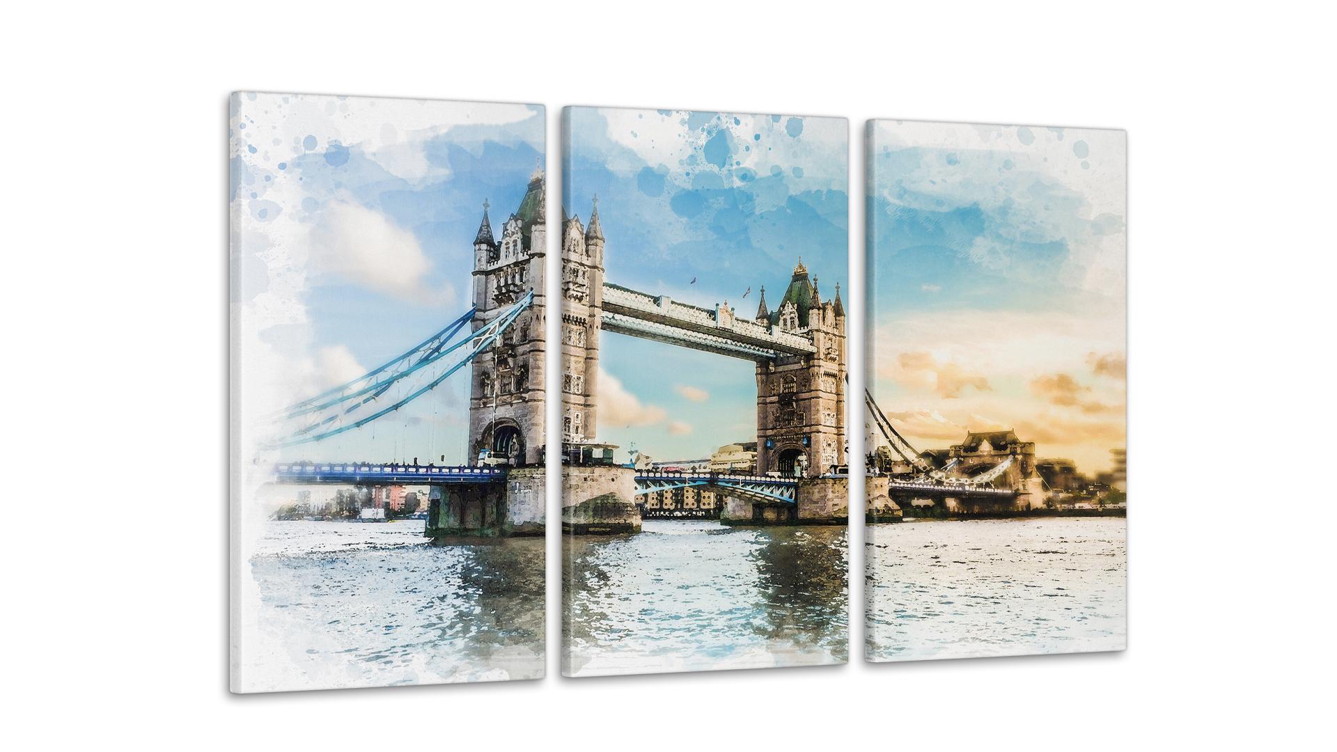 Модульная картина Лондон Мост 53x100 см (Art-194_3А)