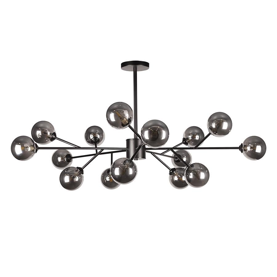 Люстра Levistella 7529806-15 BK+BK Молекула на 15 плафонів Чорний/Графітовий (2585281983)