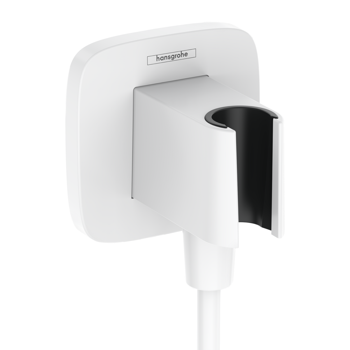 Шланговое подключение Hansgrohe FixFit Porter Q с держателем Matt White (26887700)