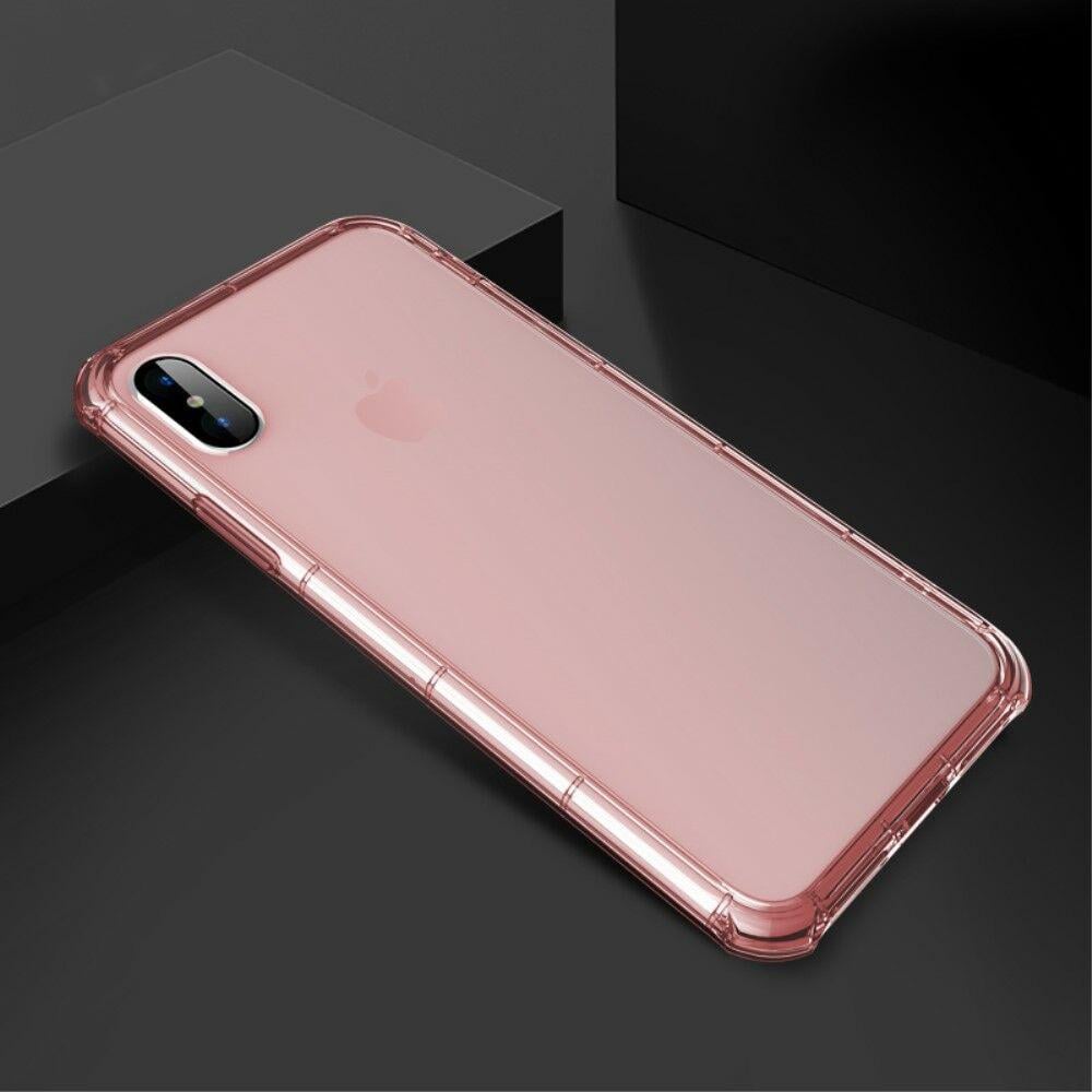 Прозрачный чехол накладка Rock Fence Pro Series Case for iPhone X, Pink - фото 3