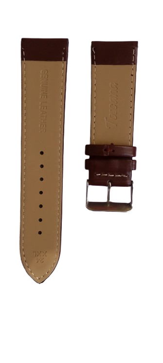 Ремешок для часов кожаный гладкий 24 мм L-175 мм Коричневый (3737) - фото 2 Ремешок для часов кожаный гладкий 24 мм L-175 мм Коричневый (3737) - фото 2
