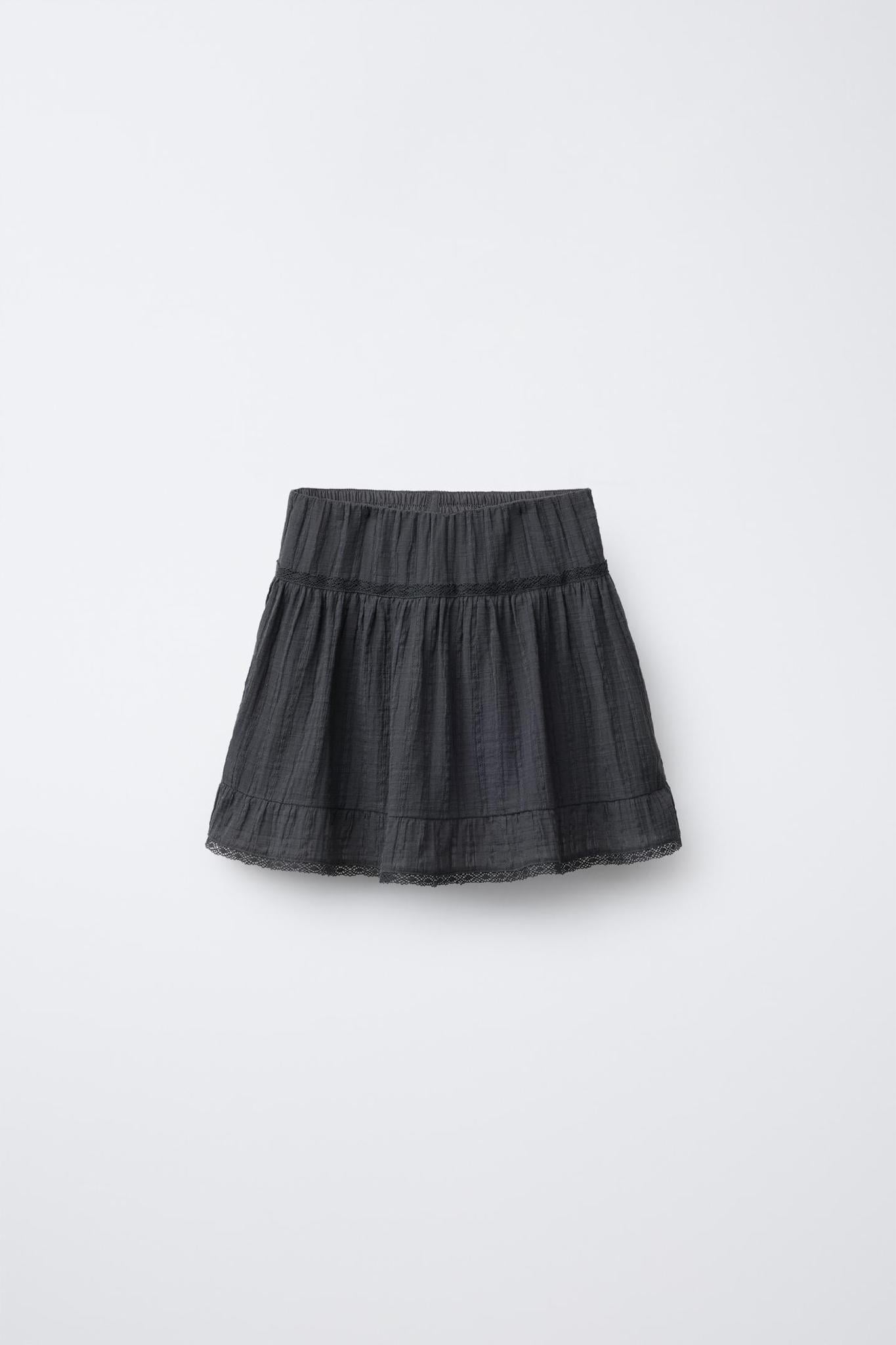 Спідниця-шорти підліткова для дівчинки Zara 156 см Темно-сірий (26021011E)