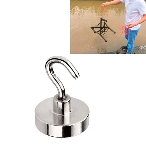 Магнит неодимовый поисковый с крючком 48x12 мм N52 до 48 кг Silver (510434) - фото 2 Магнит неодимовый поисковый с крючком 48x12 мм N52 до 48 кг Silver (510434) - фото 2