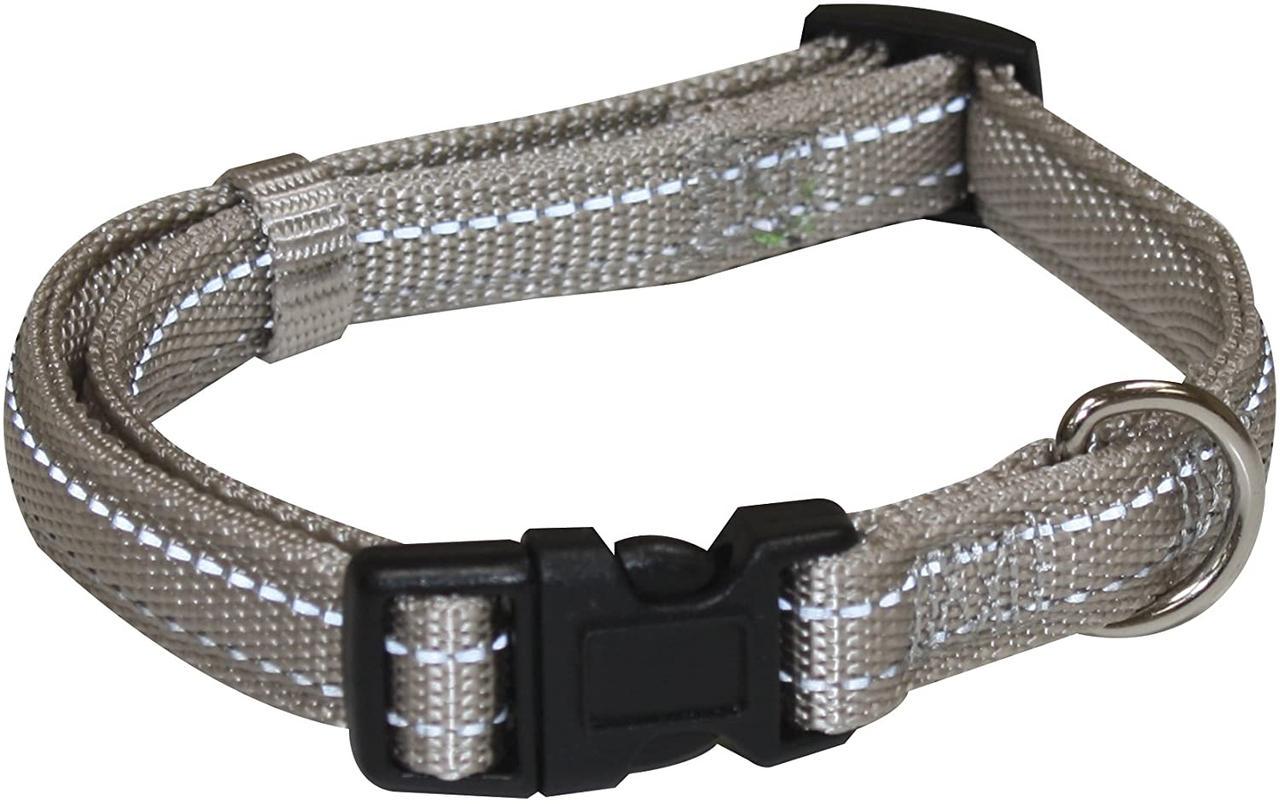 Ошейник для собак Croci SOFT REFLECTIVE светоотражающий из нейлона 35-55 см Серый (1254841052)