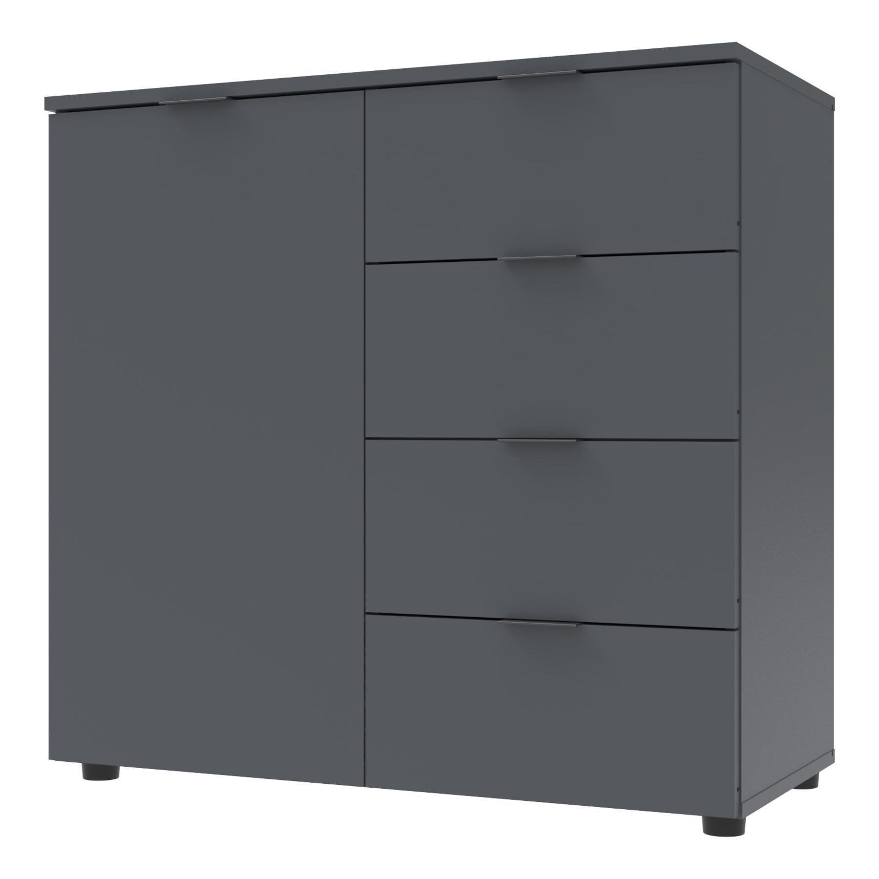 Комод в гостиную Doros Рон 1 80х38х81 см Графитный Комод в гостиную Doros Рон 1 80х38х81 см Графитный