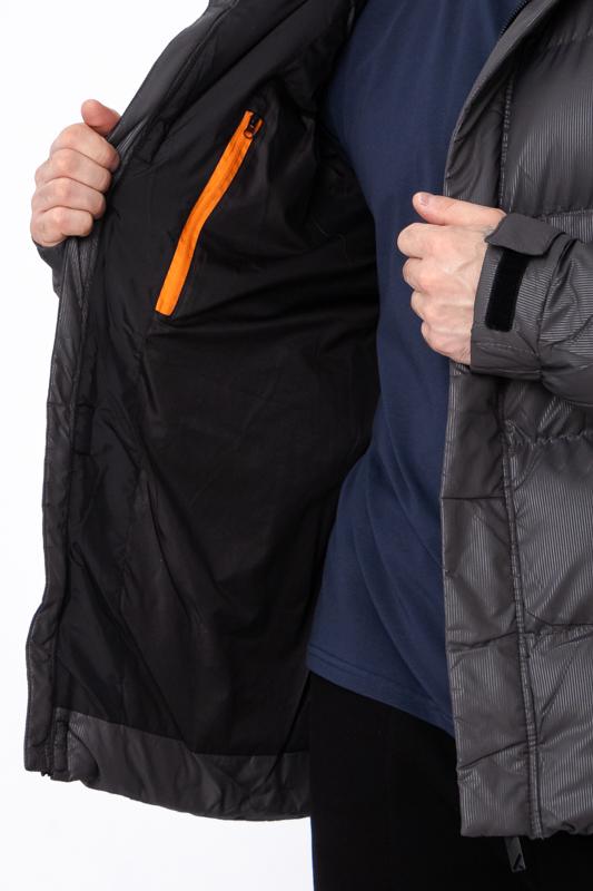 Куртка зимова стьобана чоловіча однотонна з відстібним капюшоном Носи Своє р. 50 Графітовий (16240) - фото 8 Куртка зимова стьобана чоловіча однотонна з відстібним капюшоном Носи Своє р. 50 Графітовий (16240) - фото 8