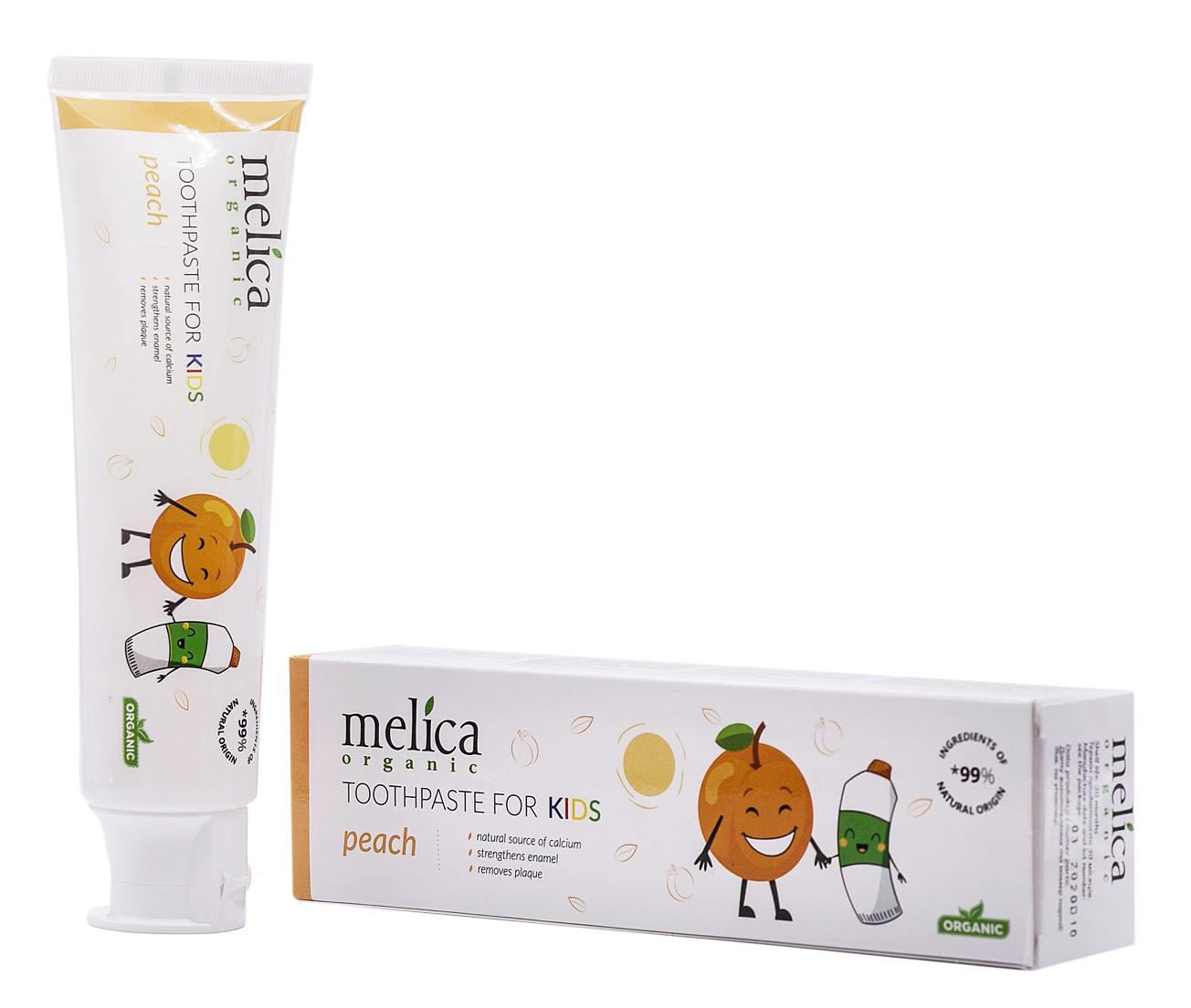 Зубная детская паста Melica Organic Персик 100 мл  (4770416003617)