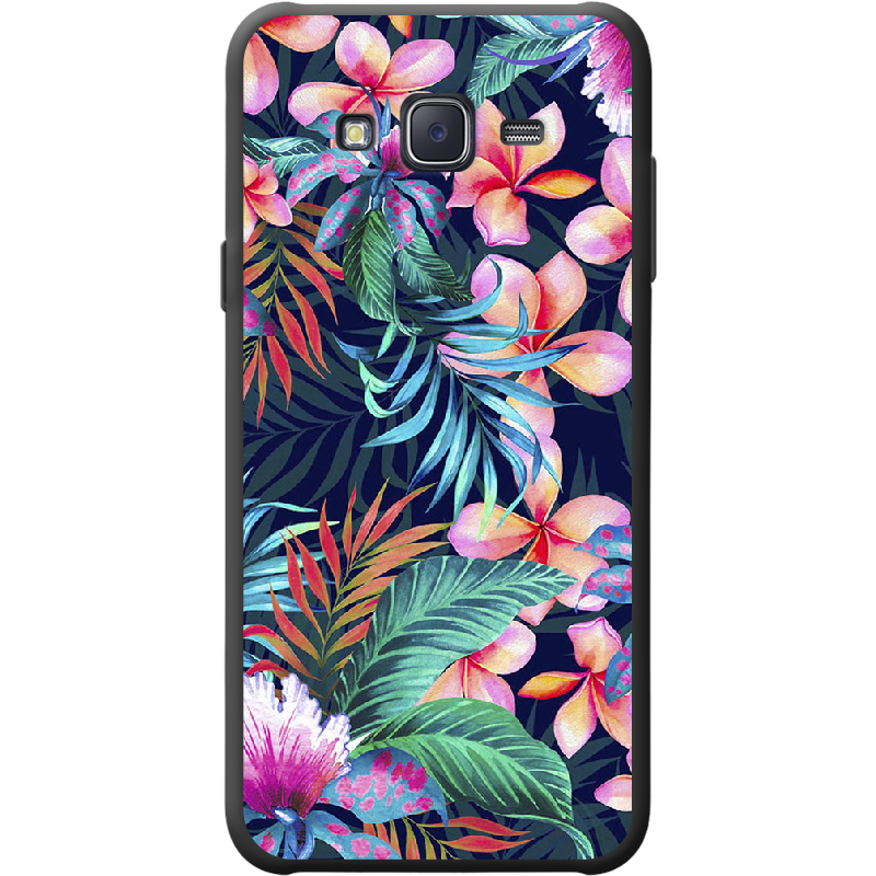 Чохол BoxFace Samsung J500H Galaxy J5 flowers in the tropics Чорний силікон (25242-up1971-41568)