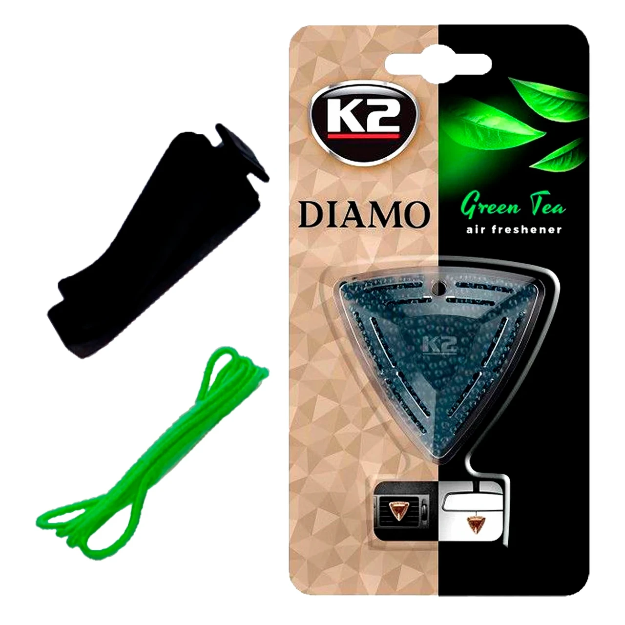Ароматизатор для салона авто K2 Diamo Зеленый чай 15 г (V88ZHE)