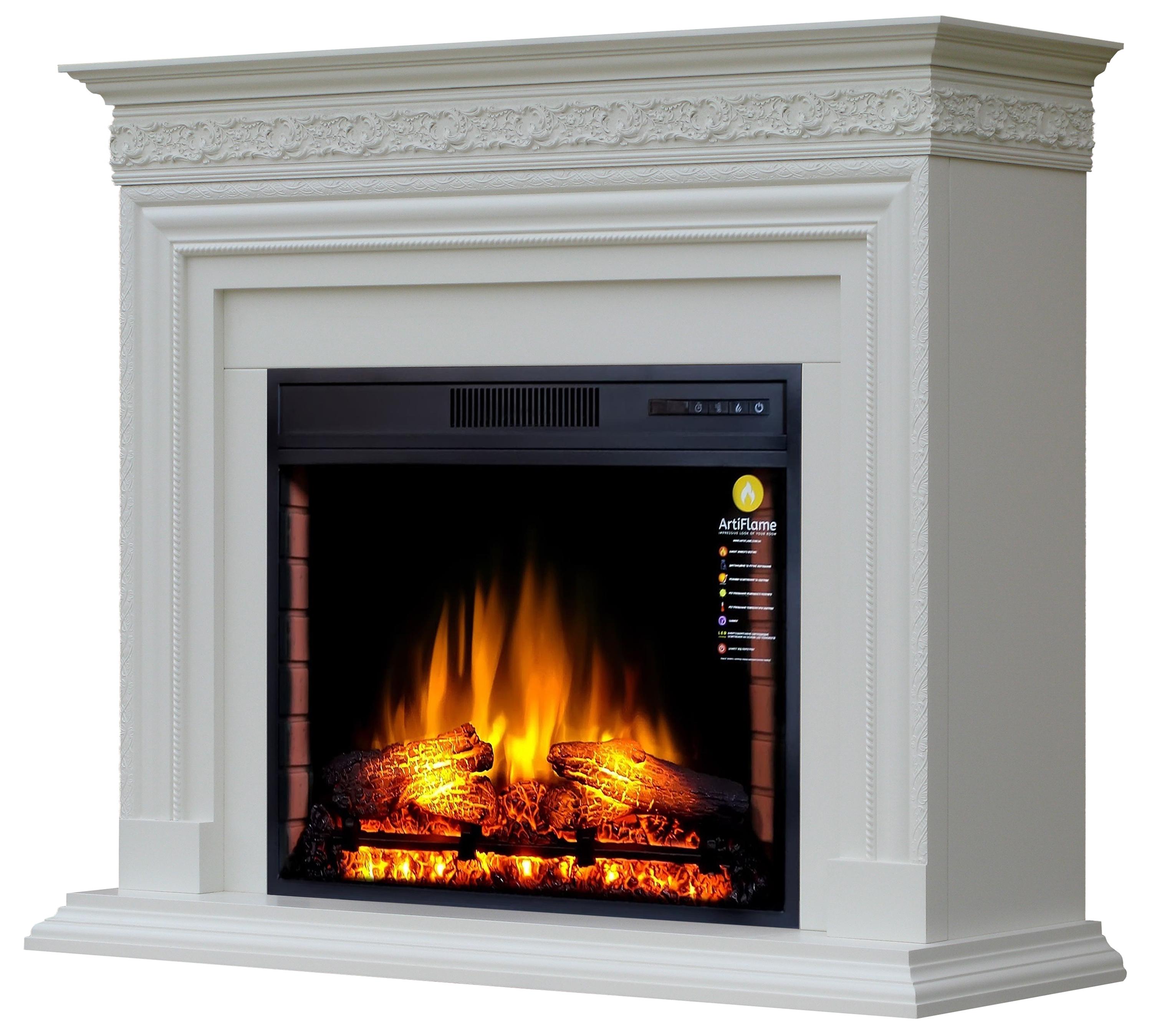 Каминокомплект ArtiFlame PRATELLA AF28 Белая ваниль